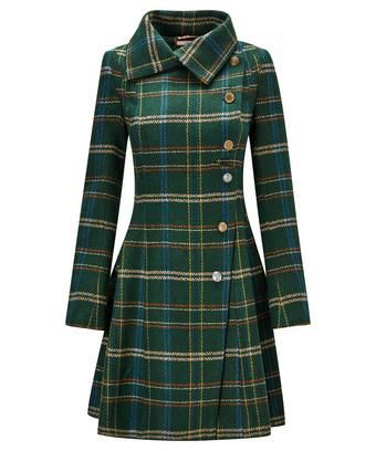 Plaid Winter Coat, Winter Coats For Women, Anna Campbell, Dress Neck, Dress Neck Designs, Jackets Fashion, Perfect Coat, Coats Women, Women Jackets