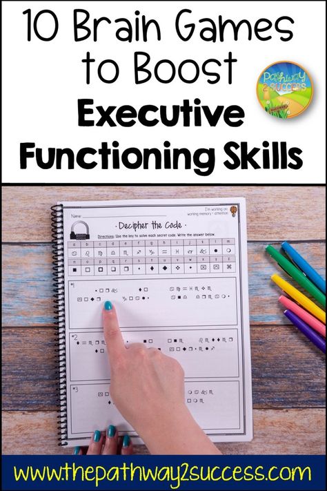 Executive Functioning Lessons, Executive Functioning Activities, Learning Hacks, Executive Functioning Strategies, Teaching Executive Functioning, Brain Teasers For Kids, Occupational Therapy Activities, Planners And Organizers, Executive Functioning Skills