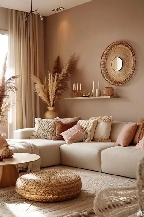 Boho Chic Living Room, Living Room Warm, Bedroom Refresh, Boho Living Room, Living Room Inspo, Living Room Style, Couches Living Room, Minimalist Living Room, Cheap Home Decor