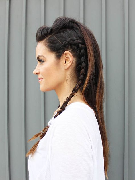 Faux Hairstyles, Trendy We Fryzurach, Faux Hawk Hairstyles, Viking Hair, French Braid Hairstyles, Simple Wedding Hairstyles, Mohawk Hairstyles, Fishtail Braid, Best Wedding Hairstyles