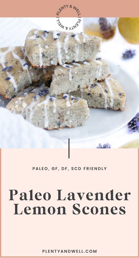 Paleo Lavender Recipes, Lemon Lavender Scones, Coconut Flour Baking, Lemon Scones Recipe, Lavender Scones, Flower Recipes, Lavender Cookies, Chocolate Scones, Lavender Recipes