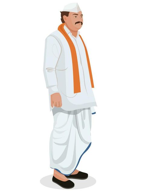 Indian Man Wearing Traditional Dress, Indian politician Traditional Dress Indian, Traditional Dresses Indian, Indian Politician, Shadi Card, Man Cartoon, Birthday Quotes Funny For Him, Pillar Design, Man Sketch, Cartoon Birds