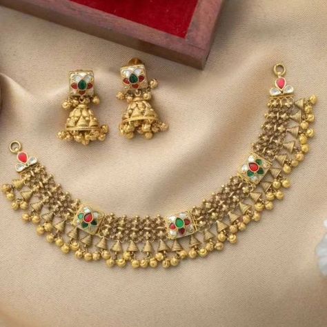 GOLD JADTAR SET Best In Finishing | Quality | Trust | Price “Wearing Beautiful Jewellery Makes Every Moment Great.” Bhavani Jewellers has created an exclusive Gold jewellery range with unique Gold Jadtar Necklace Set designs with price enlisted Gold Jadtar Necklace Set Under Rs.2.99.000/- For more details What's app direct connect Click now WhatsApp - 8711801180 Call☎️ - 9601302904 Call☎️ - 8128943557 📌DM us for any query 📮bhavanijewellerscs@gmai.com 📍BHAVANI JEWELLERS📍 G-4, Lagh... Jadtar Necklace Set, Jadtar Set, India Necklace, Set Designs, What's App, Gold Jewellery, Necklace Set, Beautiful Jewelry, Gold Jewelry