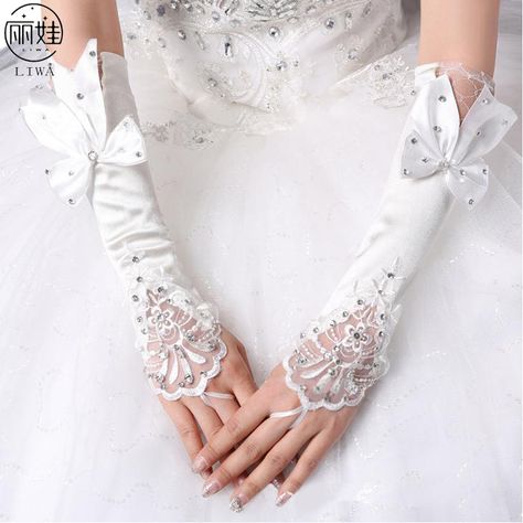 Bridal Gloves Long, Wedding Dress Gloves, Princess Gloves, White Lace Gloves, Bride Gloves, Gloves Long, Non Traditional Wedding, Gloves Fingerless, Wedding Party Accessories