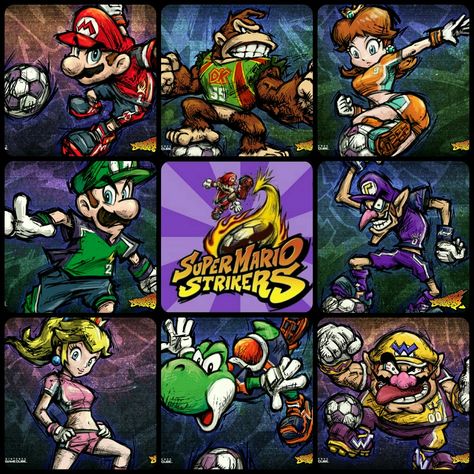 Super Mario strikers collage by Neoflax 47 Super Mario Strikers, Hyper Pop, Mario Fan Art, Mario Kart, Super Mario Bros, Mario Bros, Face Drawing, Super Mario, Bingo