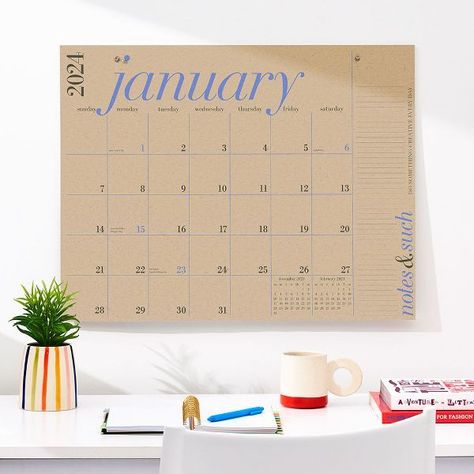 2024 Great Big 12 Month Wall Calendar Desk Calendar Ideas, Desk Calendar Diy, Creative Desk Calendar, Large Desk Calendar, Big Calendar, Diy Desk Calendar, Desk Calendar Design, Calendar Free Printable, Large Calendar