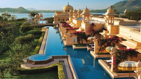 18 Amazing Swimming Pools Around The World That You Have To Visit! - Hand Luggage Only - Travel, Food & Home Blog Oberoi Udaivilas, Oberoi Hotels, Amazing Swimming Pools, Hotel Swimming Pool, Dream Hotels, Hotel Pool, Exotic Places, Best Resorts, Outdoor Swimming