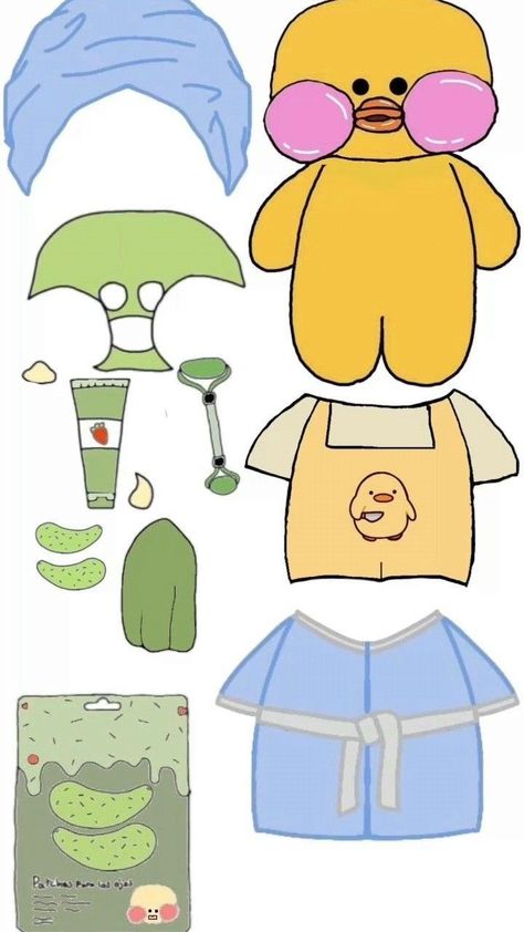 Paper Dolls Printable Templates Cut Outs, Paper Dolls Diy Crafts, Paper Toys Diy, Duck Crafts, Free Printable Paper Dolls, Diy Hello Kitty, Paper Doll Printable Templates, Hello Kitty Photos, Hello Kitty Colouring Pages