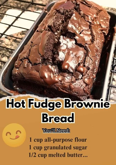 B. Dylan Hollis | Hot Fudge Brownie Bread | Facebook Brownie Bread, Hot Fudge Sauce, Unsweetened Cocoa Powder, Fudge Brownie, Bread Ingredients, Fudge Sauce, Bread Recipes Sweet, Hot Fudge, Fudge Brownies