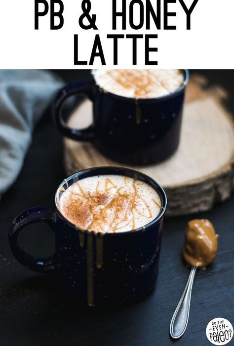 Coffee Shop Drinks, Honey Latte, Peanut Butter Coffee, Pecan Milk, Clean Eating Recipe, Latte At Home, Butter Tea, Hot Drinks Recipes, Non Dairy Milk