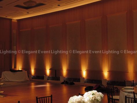 Amber Uplighting provides a warm, inviting environment for wedding guests. Wedding Decorations Aisle, Petals Aisle, Turquoise Wedding Decorations, Beulah Land, Reception Lighting, Uplighting Wedding, Wedding Guest Outfit Winter, Romantic Wedding Receptions, Silk Rose Petals