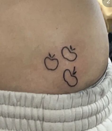 From iamdyingalone on tiktok! ❤️ Cutesie Tattoos, Tattoos I Want, Emoticon Tattoo, Apple Stick And Poke Tattoo, Cutie Mark Tattoo Ideas, Tag Tattoo, Marker Tattoos, Only Child Tattoo Ideas, Dolly Tattoos