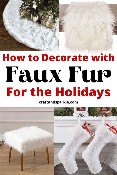 Faux Fur Christmas Decor, Fur Christmas Decor, Fur Home Decor, Great Christmas Gift Ideas, Christmas Gift Ideas For Kids, Faux Fur Decor, Winter Feeling, Fuzzy Pillows, Cozy Holiday Decor