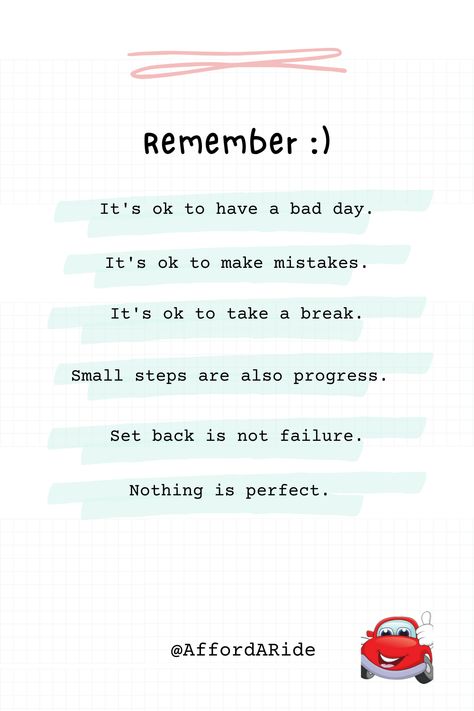 inspirational quote | motivational quote | important things about life to remember Making Progress Quotes, Progress Quotes, Nothing Is Perfect, Small Steps, 2025 Vision, Make Mistakes, Its Ok, Having A Bad Day, Bad Day