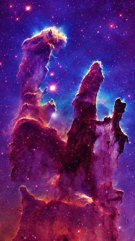 Eagle Nebula - Pillars of Creation In Space, Outer Space, The Sky, Stars