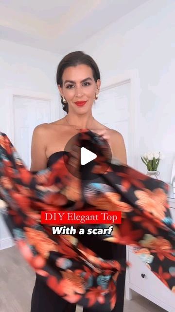 modelistlik___ on Instagram: "Çok iyi fikir😍😍#moda #fashion#style" Scarf Into Top, Silk Scarfs, Clothing Tips, Ways To Wear A Scarf, Diy Scarf, Diy Clothes Life Hacks, Scarf Dress, Fashion Hacks Clothes, Clothing Hacks