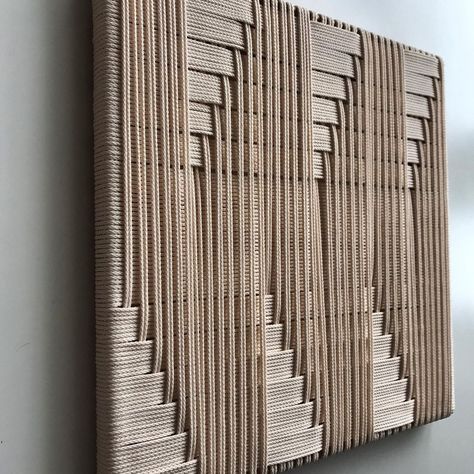 Matthias De Vogel’s Instagram profile post: “RHYTHM no:5: a strong, regular repeated pattern of movement or sound. by Fault lines #cordweaving #handwoven #tableloom #sustainable…” Jute Wall Art, Interior Textures, Repeated Pattern, Rope Decor, Macrame Wall Hanging Diy, Woven Art, Diy Canvas Wall Art, Diy Wall Art Decor, Woven Wall Art