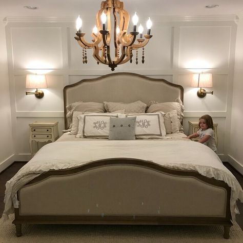 Birch Lane Watson Low Profile Standard Bed & Reviews | Wayfair.ca Stylish Bedroom Design, Luxury Room Bedroom, Romantic Home, Apartment Makeover, Romantic Home Decor, Standard Bed, Upholstered Panel Bed, Classic Bedroom, Upholstered Panels