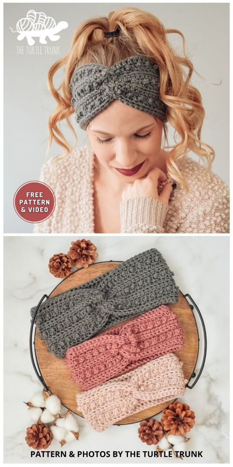 12 Free Crochet Headband Pattern Ideas. Free Fashionable Crochet Headband Pattern Ideas curated by The Yarn Crew. Crochet Pattern Headband Ear Warmers, Crochet Ribbed Ear Warmer Free Pattern, Crochet Ear Warmer Bulky Yarn, Crochet Spa Headband Free Pattern, Crochet Headband Chunky Yarn, Chunky Yarn Headband, Crochet Head Warmer Free Pattern, Free Crochet Pattern For Ear Warmers, Crochet Winter Headband Pattern