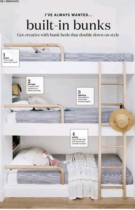 Tripple Bunk Bed Kids, 3 Tier Bunk Bed, Built In 3 Bunk Beds, Triple Bunk Built In, Triple Bunk Bed With Storage, Triple Bunk Room, Built In Triple Bunk Beds, Modern Bunk Beds Space Saving, 3 Bunk Beds Small Spaces