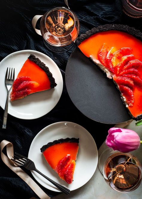 Panna Cotta Tart, Orange Dessert, Orange Chocolate, Fancy Desserts, Orange Recipes, Cannoli, Tart Recipes, Eat Dessert, Sweet Desserts