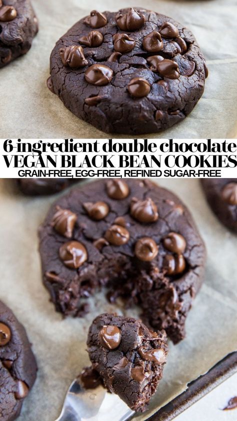 Kidney Bean Chocolate Cookies, Healthy Brownie Cookie Recipe, Bean Recipes Dessert, Black Bean Cookie Dough, Black Bean Healthy Recipes, Black Bean Breakfast Recipes, Black Bean Protein Balls, Vegan Refined Sugar Free Desserts, Vegan Friendly Desserts