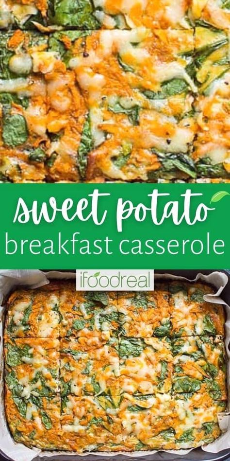 Sweet Potato Egg Breakfast Casserole is fluffy, delicious and a perfect make ahead healthy breakfast to start your day right! Perfect for meal prep breakfast, brunch and holidays. Sweet Potato Breakfast Casserole Healthy, Breakfast Casserole With Sweet Potatoes, Healthy Make Ahead Breakfast Casserole, Egg And Sweet Potato Breakfast, Small Egg Casserole, Breakfast Sweet Potato Recipes, Egg Potato Breakfast Casserole, Make Ahead Egg Casserole, Breakfast Casserole Sweet Potato