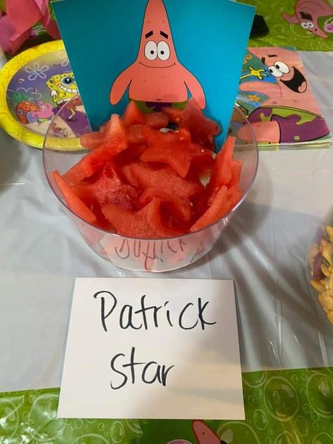 Spongebob Birthday Ideas Decorations, Spongebob Birthday Activities, Spongebob Themed Cake, Sponge Bob 25 Birthday Ideas, Spongebob Charcuterie Board, Pretty Patties Spongebob, Spongebob Movie Night, Spongebob Themed Food Ideas, 25 Birthday Spongebob