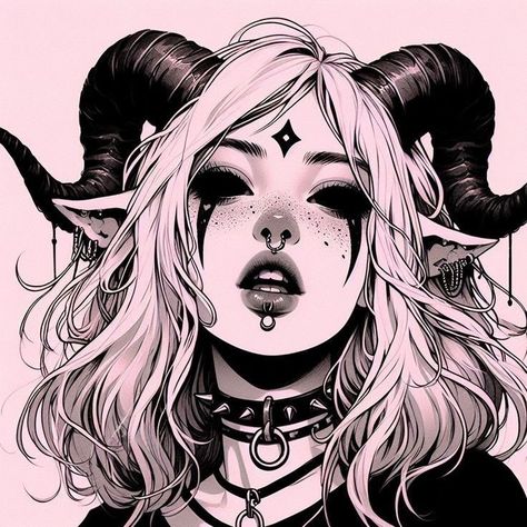 Evvi Art, Anime Goth, Emo Art, Goth Art, Dark Art Illustrations, Poses References, Scary Art, Creepy Art, Dessin Adorable