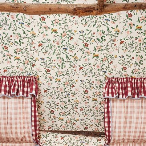 Tess Newall 🔆 on Instagram: "🌿 🌷🗝️ Secret Garden is now available to order! Our wallpaper is made in Lancashire using a traditional printing technique where twelve hand-mixed paint colours are applied using rollers. The process means each impression is unique, honouring the texture and character of my original hand-painted design. Thank you so much for your pre-orders! Rolls will be dispatched this week and rolls of the first batch are now in limited quantities." Modern Parisian Home, Tess Newall, Modern Parisian, Floral Bedroom, Fairytale Cottage, Cottage Bedroom, Ruffle Bedding, Floral Bedding, Paint Colours