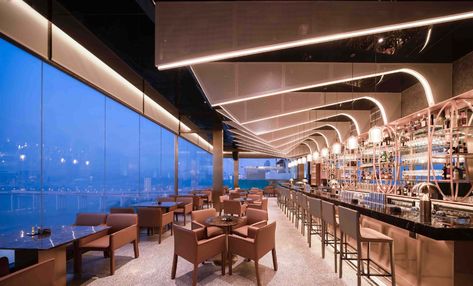 Gallery of Chongqing Factory Hotel / Usual Studio - 16 Pizzeria Design, Exterior Rendering, Sky Bar, Chongqing, Restaurant Interior Design, Rooftop Bar, Hotel Design, Outdoor Bar, Bar Lounge