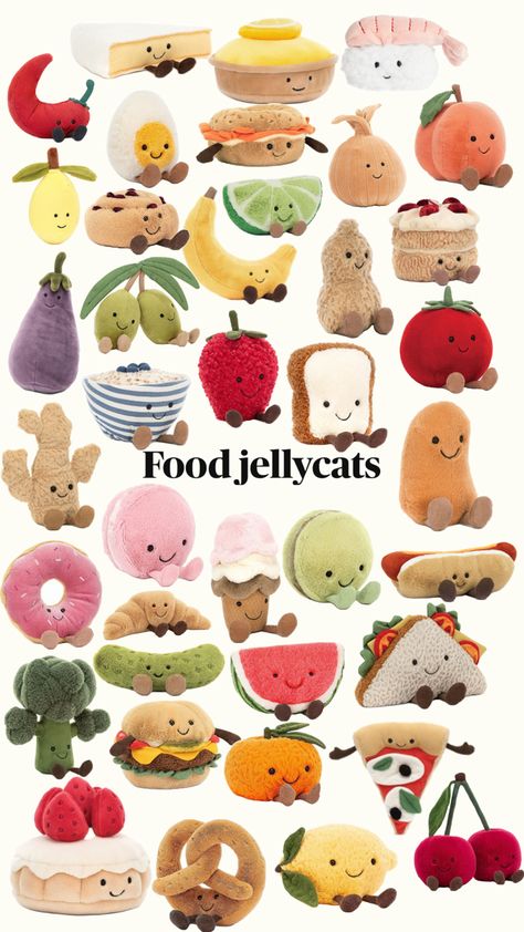 #jellycats #foodjellycat #jellycat #food Jellycat Toys, Homemade Cookbook, Jellycat Stuffed Animals, Chirstmas Gift, School Bag Essentials, Cute Gifts For Friends, Toy Food, Gift Inspo, Christmas Baskets