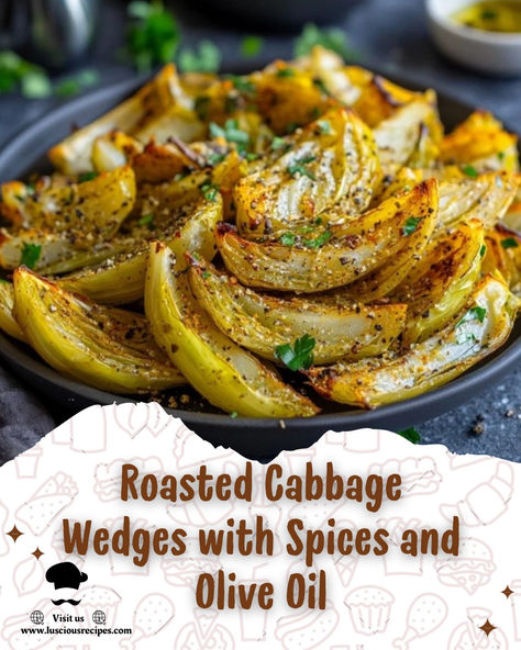 Discover a flavorful and healthy recipe for roasted cabbage wedges with spices and olive oil. A simple, crispy, and nutrient-packed side dish for any meal. Roast Cabbage Wedges, Green Cabbage Side Dish, Cabbage Oven Recipes, Roasted Shredded Cabbage, Roasted Cabbage Recipes Ovens, Roast Cabbage In Oven, Roasted Cabbage Salad, Grilled Cabbage Recipes, Roast Cabbage