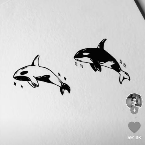 Bullet Journal Voyage, Orca Drawing, Killer Whale Tattoo, Sticker Sleeve, Orca Tattoo, Whale Tattoo, Dream Face, Whale Tattoos, Red Ink Tattoos