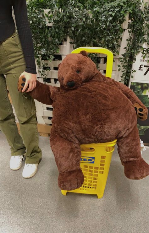 Ikea Djungelskog, Djungelskog Bear, Cute Stuffed Animals, Big Bear, Build A Bear, Cute Plush, Plush Animals, Brown Bear, Soft Toy