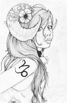 Capricorn Art, Capricorn Girl, Capricorn Tattoo, Capricorn Women, Adult Coloring Designs, Astrology Art, Fairy Tattoo, Desenho Tattoo, Zodiac Art