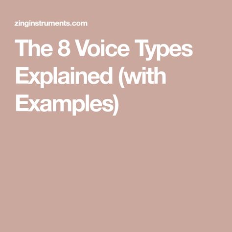 Types Of Voices, Voice Types, Voice Coach, Tone Of Voice, Vocal Range, Singing Lessons, Singing Voice, Types Of People, Hozier