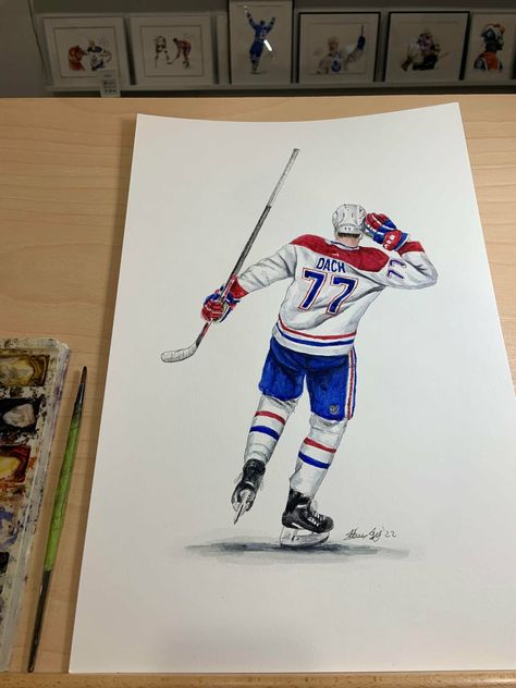 As requested by my Habs fans, here’s my latest watercolour sketch of Kirby Dach’s recent goal celebration! Hope… The post As requested by my Habs fans, here’s my latest watercolour sketch of Kirby Dach’s recent goal celebration! Hope you like it. 🙏😁 🎨 appeared first on Raw Chili. Nick Suzuki, Cole Caufield, Goal Celebration, Sports Painting, Rangers Hockey, Ap Art, Montreal Canadiens, Watercolor Sketch, Watercolor Texture