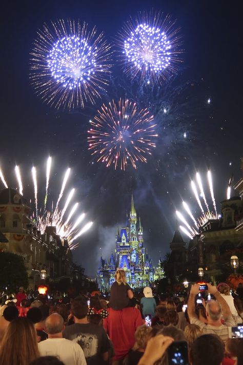 Mickey Mouse Fireworks, Disneyland Fireworks Aesthetic, Disney World Fireworks, Fireworks Pictures, Disney Fireworks, Magic Kingdom Fireworks, Disney Castle Fireworks, Fire Works, 50th Anniversary Celebration