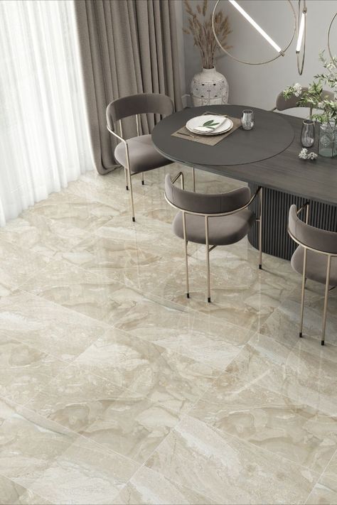 Diana Royal Polished Marble Tiles 18x36 Concrete Floors Living Room, Marble Collection, Granite Tile, Creative Living, Marble Tile, Living Room Flooring, Marble Tiles, House Flooring, Floor Decor