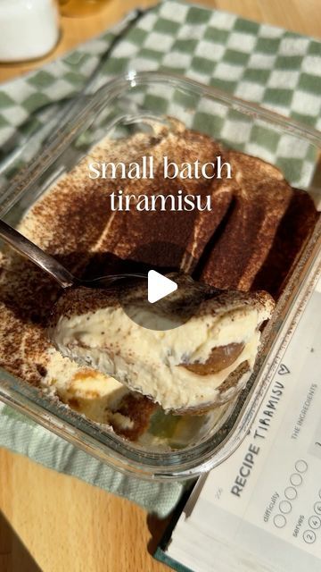 MAL 🧇 | easy breakfast & dessert recipes on Instagram: "small batch tiramisu ☕️🍰 Did you know how simple it is to make tiramisu?? I made this for me & my boyfriend for our valentines dessert and it was … magical…. I don’t think we will ever buy it at a restaurant again 🥵 Comment “recipe” & I will DM you the full recipe 💖 QOTD- what’s your go to dessert order at a restaurant?" Small Batch Tiramisu Recipe, Tiramisu Recipe Small Batch, Easy Tiramisu Recipe Simple, Easy Breakfast Dessert, Make Tiramisu, Valentines Dessert, How To Make Tiramisu, Breakfast Dessert Recipes, Tiramisu Recipe