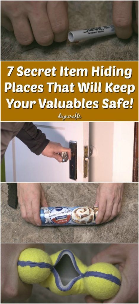 7 Secret Item Hiding Places That Will Keep Your Valuables Safe! {Good ideas} Diy Hidden Safe Ideas, Diy Diversion Safe, Diy Stash Secret Storage, Secret Stash Containers, Hidden Door Bookcase, Stash Containers, Diversion Safe, Secret Hiding Places, Hidden Safe