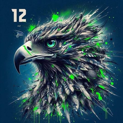 Seahawks Painting, Seattle Seahawks Wallpaper, Seahawks Wallpaper, Seahawks Funny, Seahawks Memes, Seahawks Fans, Seattle Seahawks, Hawks, Seattle