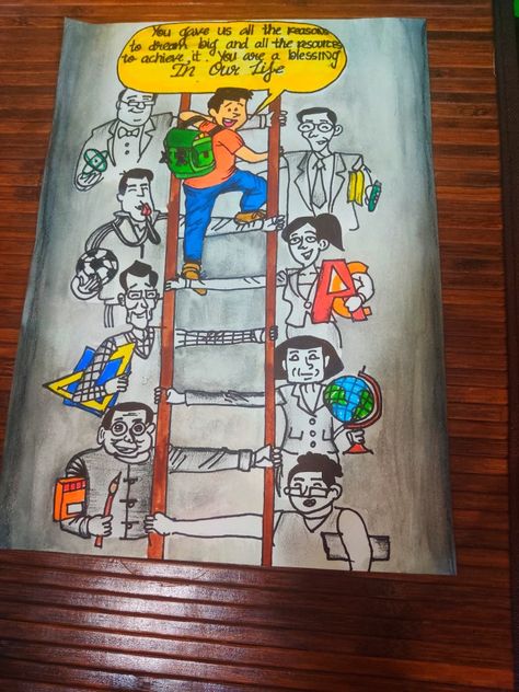 Teachers Day Notice Board Ideas, Teacher's Day Drawing Ideas Aesthetic, Teachers Day Poster Drawing, Creative Teachers Day Poster, Teachers Day Decoration, Science Art Drawings, Teachers Day Drawing, Happy Teachers Day Card, Teachers Day Poster