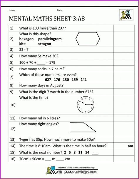 Year 3 Mental Maths Worksheets 1E4 Grade 4 Mental Math Worksheets, Mental Maths Worksheets For Class 3, Mental Maths Worksheets 4th Grade, Mental Maths Grade 3, Mental Maths Worksheets Grade 3, Daycare Registration Form, Year 2 Maths Worksheets, Year 3 Maths Worksheets, Unschooling Math