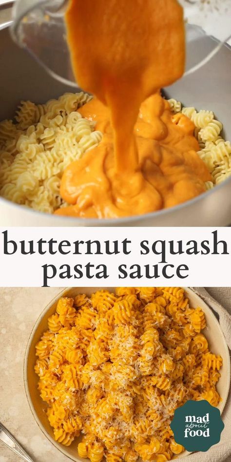 Make a creamy vegan Butternut Squash Pasta Sauce with just a few simple ingredients. Use frozen butternut squash to simplify this recipe. Squash Pasta Sauce, Butternut Squash Pasta Sauce, Types Of Pasta, Pickles Recipe, Butternut Squash Pasta, Squash Pasta, Food Video, Dinner Recipes For Family, Fried Pickles