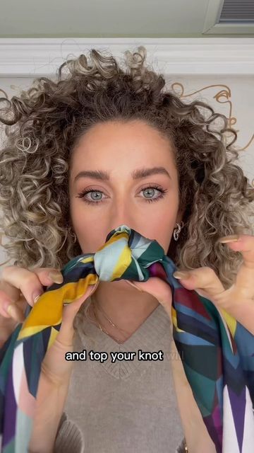 Silk Scarf On Curly Hair, Silk Scarf Curls, Silk Scarf Heatless Curls, Curly Hair Satin Scarf, Curly Hair Silk Scarf, My Small Business, Small Business Saturday, Huge Sale, Madison Wi