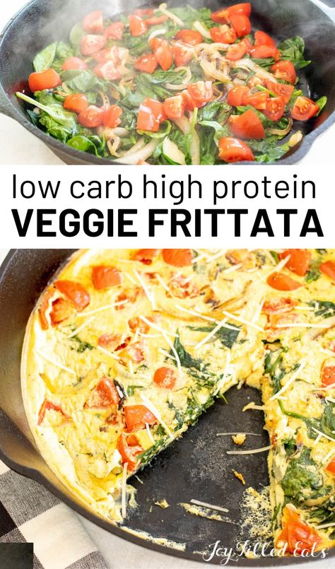 This delicious and easy Cottage Cheese Frittata recipe is perfect for a high protein breakfast, lunch, dinner, or brunch. Healthy Frittata Recipes, Keto Brunch Ideas, Cottage Cheese Frittata, High Protein Low Carb Lunch, Frittata Recipes Healthy, Eggs Frittata, Pumpkin Recipes Keto, Keto Eggs, Keto Brunch