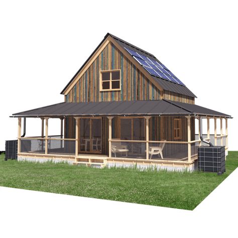 Small Cabin Plans | Tiny House Plans | Shed Plans | Cottage Blueprints Small Wooden House Design, Cottage Blueprints, Wooden House Plans, Micro House Plans, Small Farmhouse Plans, Build A Tiny House, Pre Fab Tiny House, House Plans For Sale, Small Cabin Plans