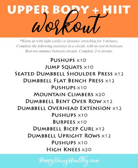 Upper Body Interval Workout, Cardio And Upper Body Workout, Full Body Hiit Workouts Home, Lower Body Hiit Workout, Upper Body Hiit, Gym Programs, Hiit Workouts At Gym, Upper Body Workout At Home, Upper Body Strength Training